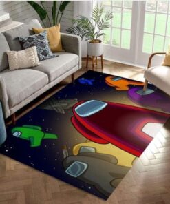 Among Us Ver2 Gaming Area Rug Bedroom Rug Us Gift Decor