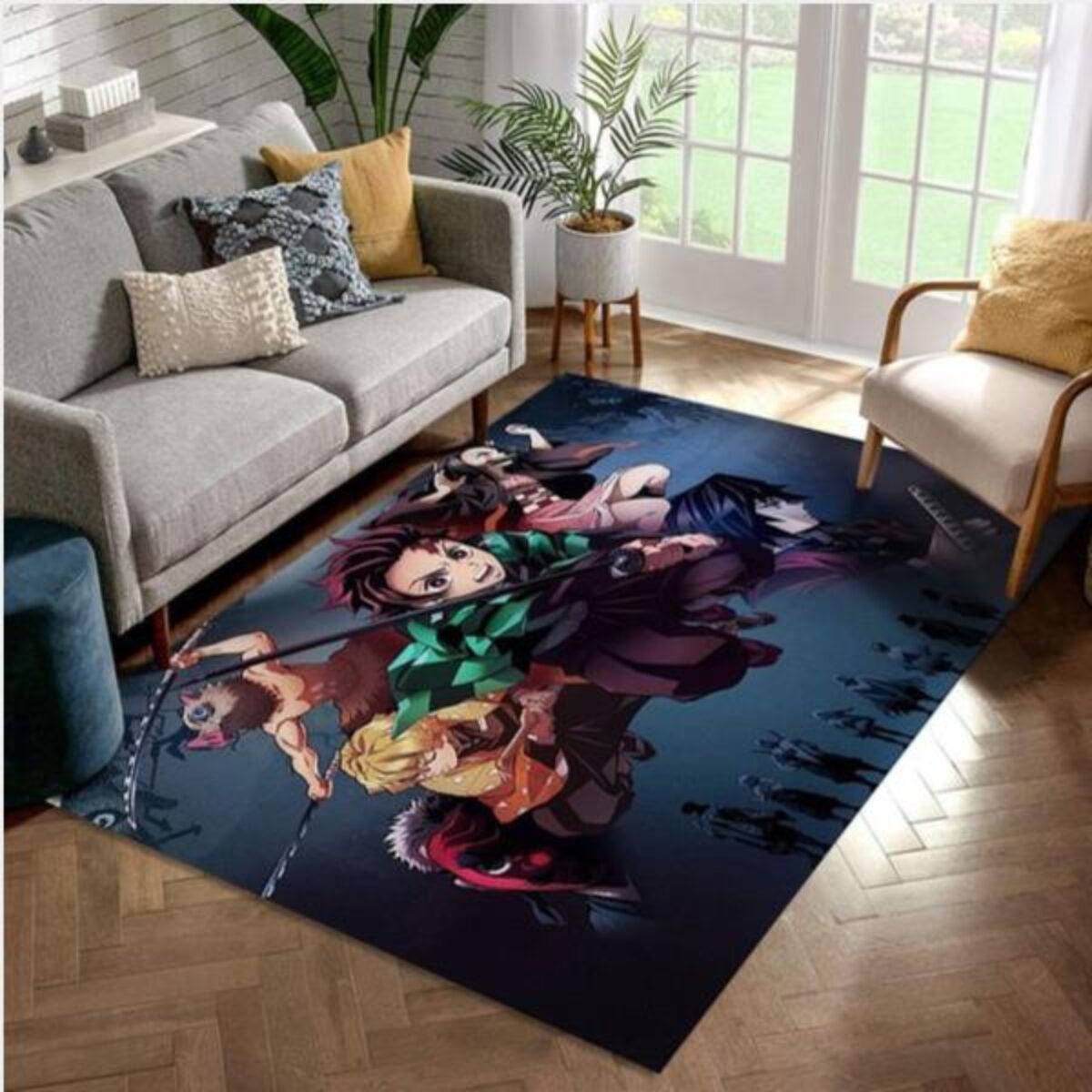 Classic Anime Rug - Square 2' x 3' - High Pile Polyester - Non Slip -  Handmade by AKYLDI at Dressmycrib