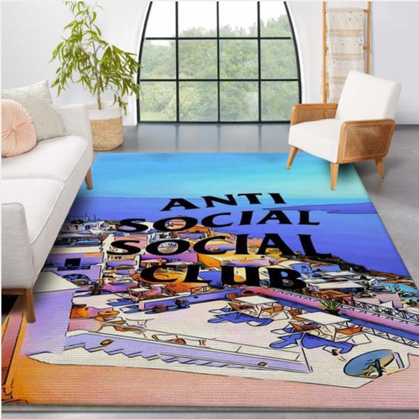 Anti Social Social Club Area Rug Living Room Rug Christmas Gift Us Decor