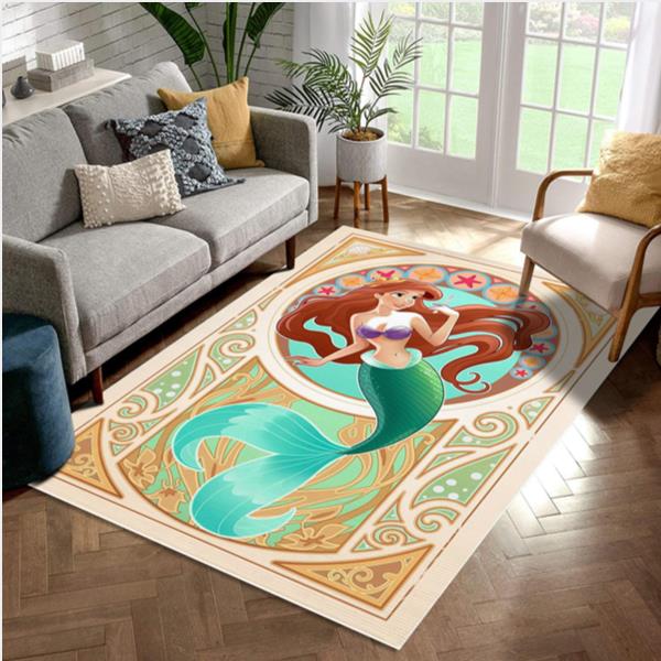 Ariel Mermaid Princess Area Rug Carpet Bedroom Rug Home Decor Floor Decor