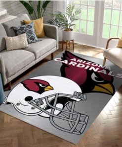 Arizona Cardinals Metallic Nfl Football Team Area Rug For Gift Living Room Rug Us Gift Decor