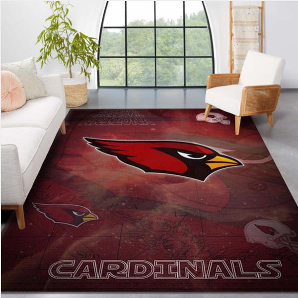 Arizona Cardinals Nfl Logo Area Rug For Gift Bedroom Rug Us Gift Decor