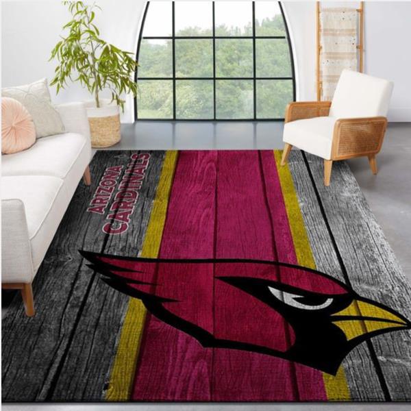 Arizona Cardinals Nfl Team Logo Wooden Style Style Nice Gift Home Decor Rectangle Area Rug