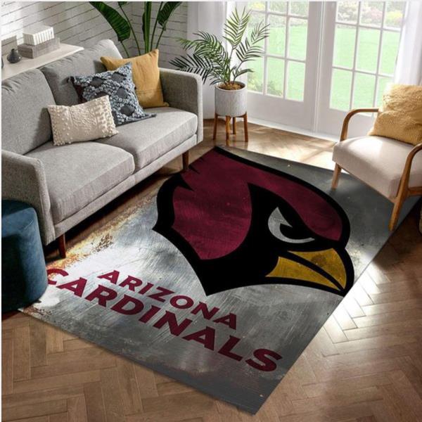 Arizona Cardinals Rusty Nfl Football Team Area Rug For Gift Bedroom Rug Home US Decor