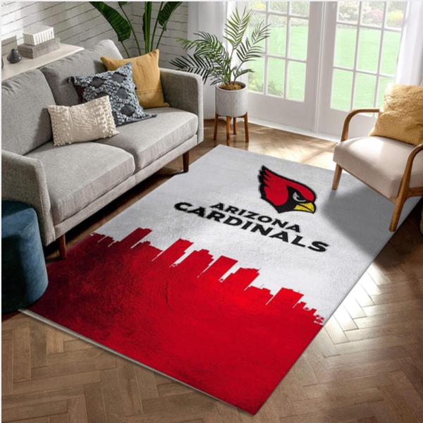 Arizona Cardinals Skyline Nfl Team Logos Area Rug Living Room And Bedroom Rug Family Gift Us Decor
