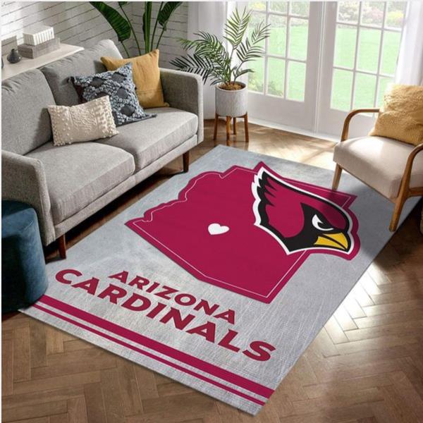 Arizona Cardinals Stripes Nfl Area Rug Living Room Rug Christmas Gift US Decor