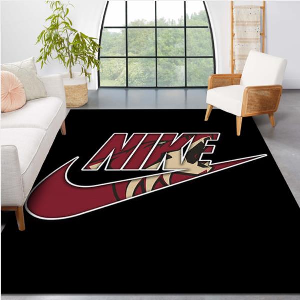 Arizona Coyotes And Nike Logo Nice Gift Home Decor Rectangle Area Rug