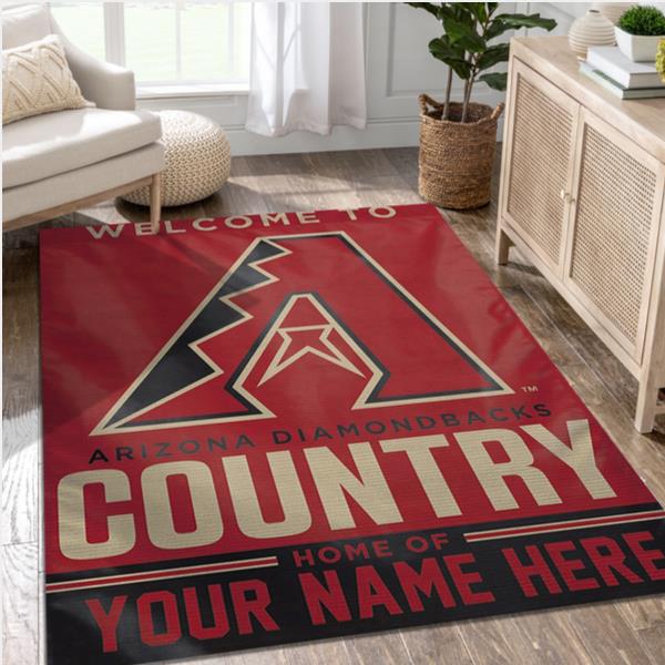 Arizona Diamondbacks Personalized Mlb Area Rug Carpet Living Room Rug