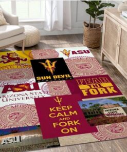 Arizona State Sun Devils NCAA Team Logos Area Rug Living Room Rug Christmas Gift US Decor