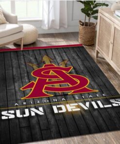 Arizona State Sun Devils NCAA Team Logos Area Rug Living Room Rug Gift US Decor