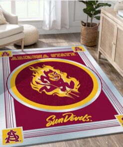 Arizona State Sun Devils Team Logos Area Rug Living Room Rug Christmas Gift US Decor