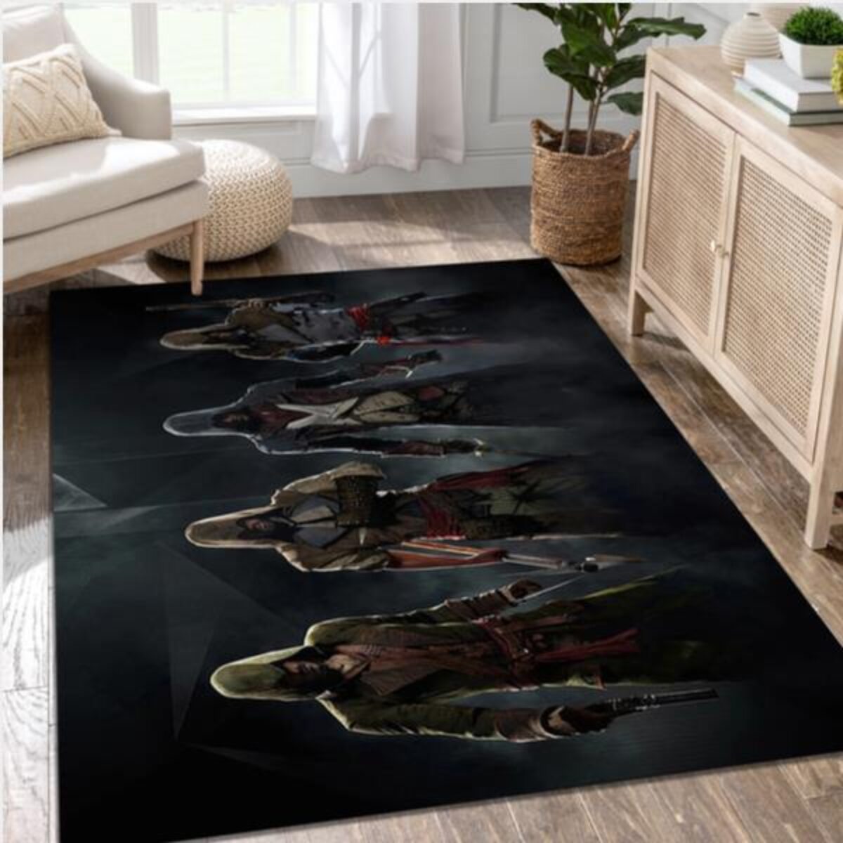 Assassins Creed LV Black Flag Sunset Boat Video Game Area Rug For Christmas  Living Room Rug - Peto Rugs