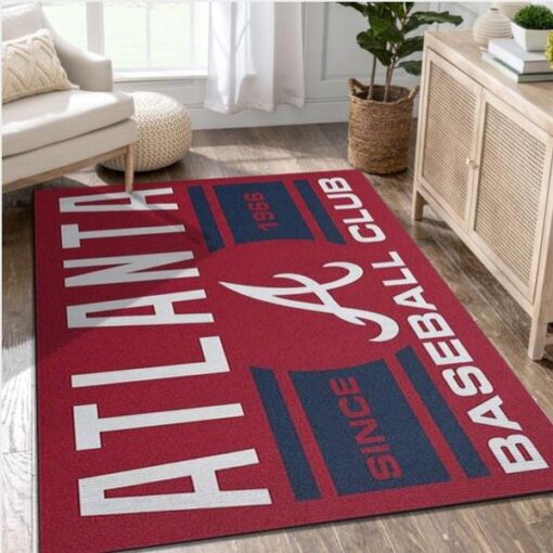 Atlanta Braves Mlb Area Rug Kitchen Rug Home Us Decor