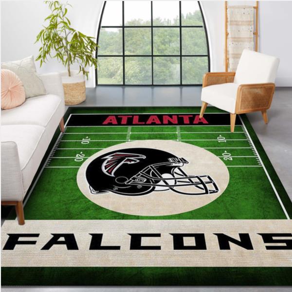 Atlanta Falcons Black Nfl Rug Living Room Rug Christmas Gift Us Decor