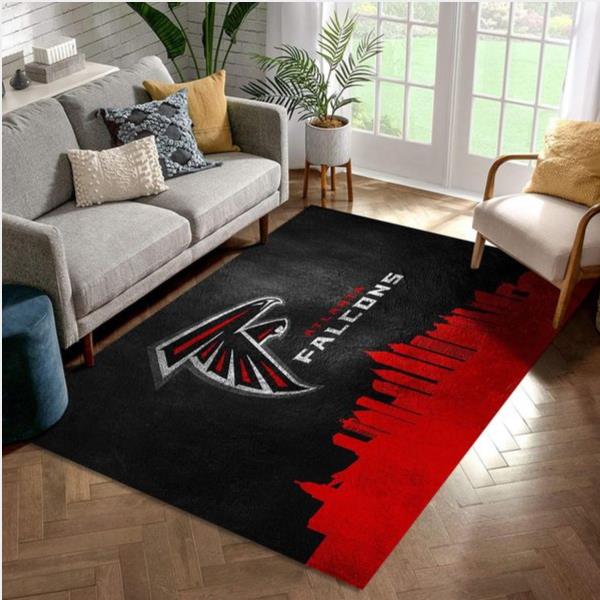 Atlanta Falcons Skyline Nfl Area Rug Carpet Living Room And Bedroom Rug Us Gift Decor