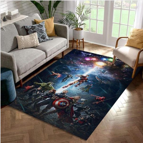 Avenger End Game Area Rug - Marvel Superhero Movies Living Room Carpet Christmas Gift Floor Decor The Us Decor
