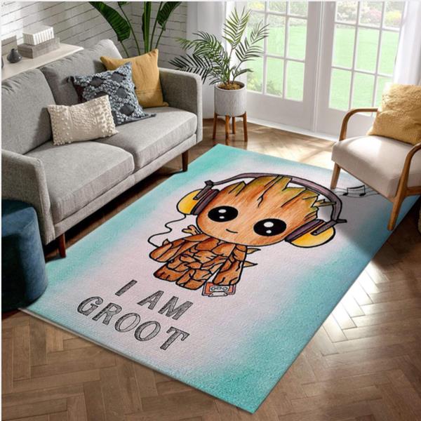 Baby Groot Guardians Of The Galaxy Marvel Movies Area Rug - Living Room Carpet Floor Decor The Us Decor