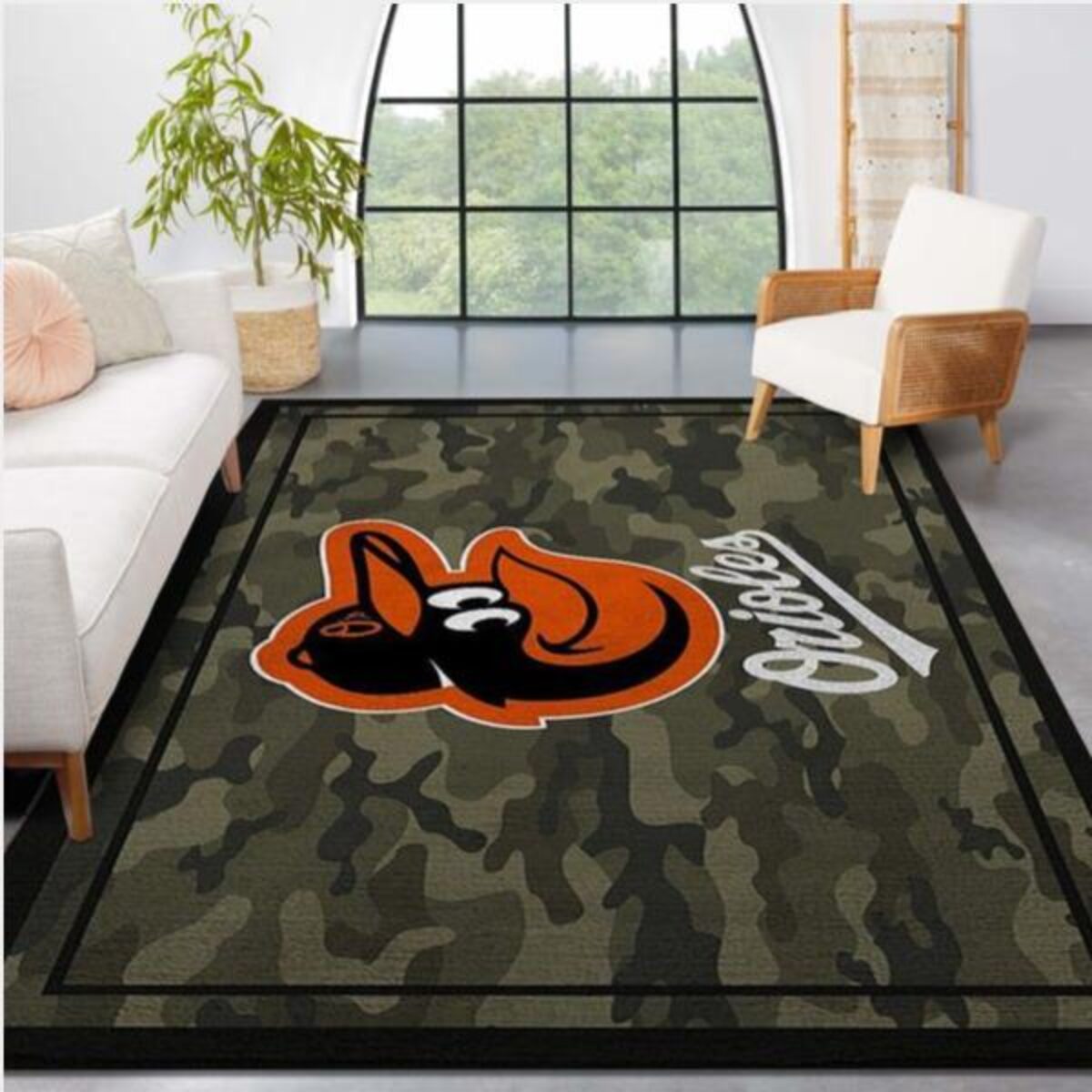 Baltimore Orioles MLB Logo And Camo Pattern All Over Print 3D Hoodie