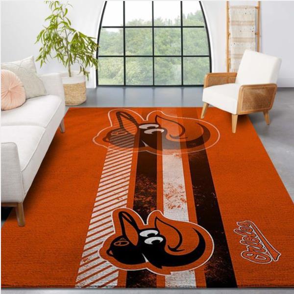 Baltimore Orioles Mlb Team Logo Nice Gift Home Decor Rectangle Area Rug
