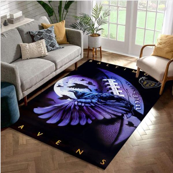 Baltimore Ravens Area Rug Rug - For Living Room Rug Home Decor