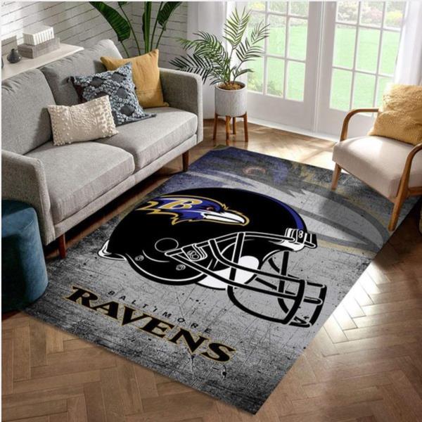 Baltimore Ravens Football Nfl Rug Bedroom Rug Christmas Gift Us Decor