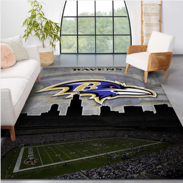 Baltimore Ravens Nfl Area Rug For Christmas Living Room Rug Christmas Gift Us Decor