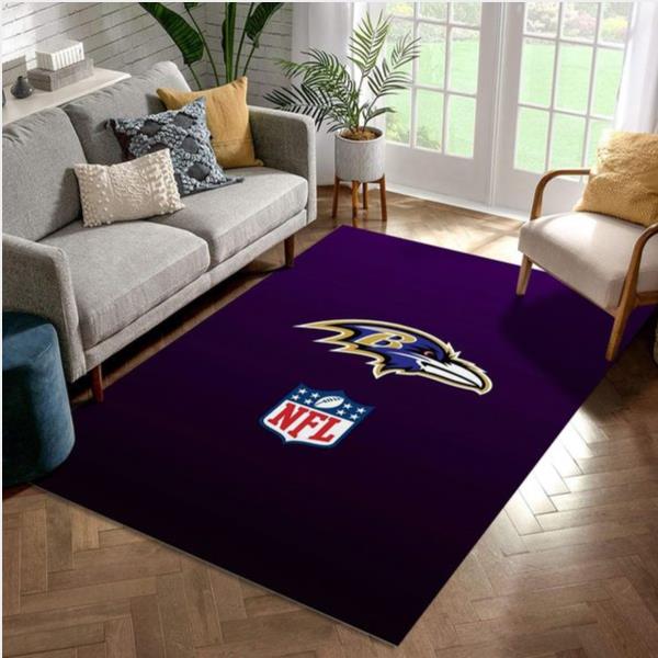 Baltimore Ravens Nfl Area Rug For Christmas Living Room Rug Home Us Decor