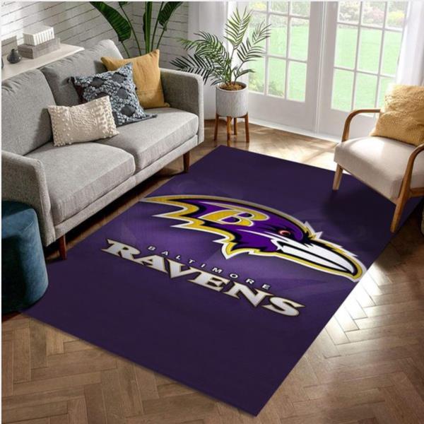 Baltimore Ravens Nfl Area Rug Living Room Rug Us Gift Decor