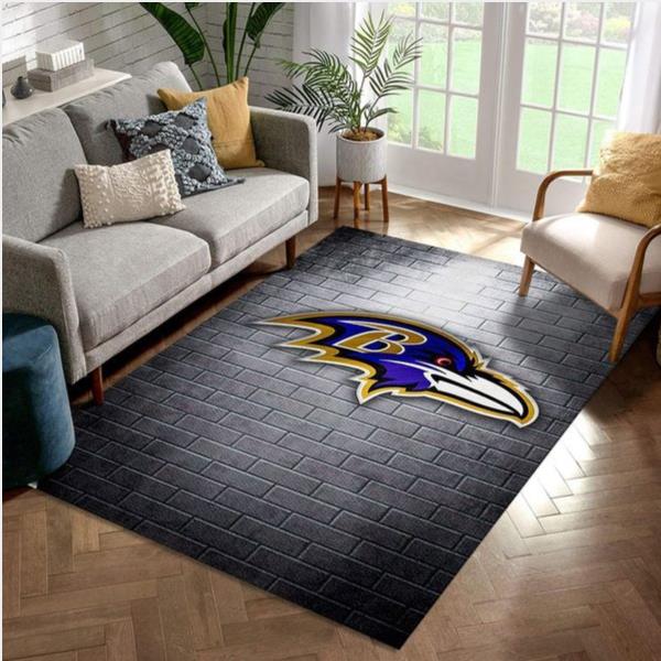 Baltimore Ravens Nfl Rug Bedroom Rug Family Gift US Decor