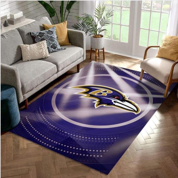 Baltimore Ravens Nfl Rug Living Room Rug Christmas Gift Us Decor