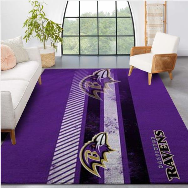 Baltimore Ravens Nfl Team Logo Nice Gift Home Decor Rectangle Area Rug