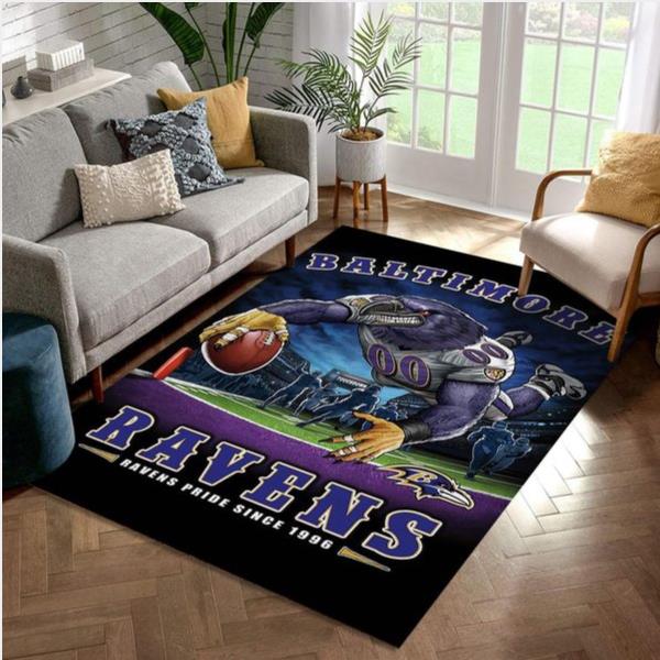 Baltimore Ravens Ravens Pride From 1996 Area Rug Football Floor Decor The Us Decor