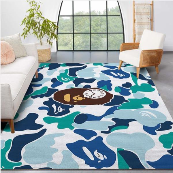 Bape Fashion Brand Camouflage Monkey Area Rug - Living Room Carpet Christmas Gift Floor Decor The Us Decor