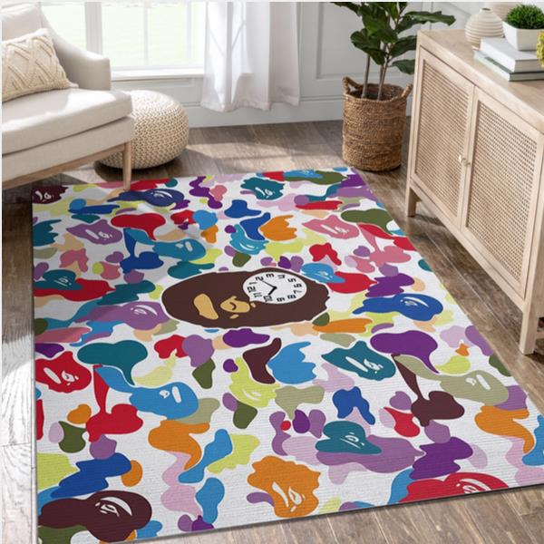 Bape Fashion Brand Combination Of Colors Area Rug - Living Room Carpet Christmas Gift Floor Decor The Us Decor