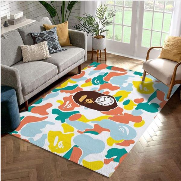 Bape Fashion Brand Many Colors Area Rug - Living Room Carpet Christmas Gift Floor Decor The Us Decor