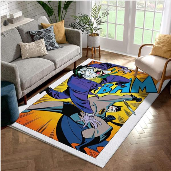 Bat Punch By Bruce Timm Area Rug Carpet Living Room Rug Family Gift Us Decor