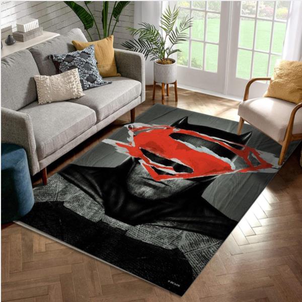 Batman Vs Superman Area Rug For Christmas Living Room And Bedroom Rug Home Decor Floor Decor