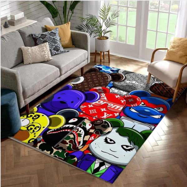 Bearbrick Rectangle Rug Living Room Rug Home Decor Floor Decor