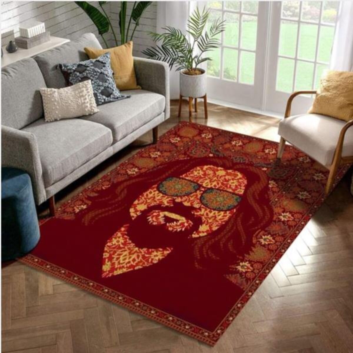 Dude Rug, The Big Lebowski, Fantastic Movie Floor Rug, Living Room Rug,  Popular