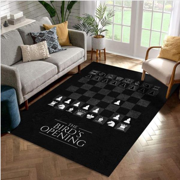 Birds Opening Chess Area Rug For Christmas Bedroom Rug Home Decor Floor Decor