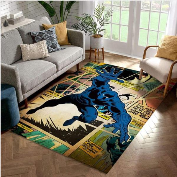 Black Panther Hero Movie Area Rug Living Room Christmas Gift Us Decor