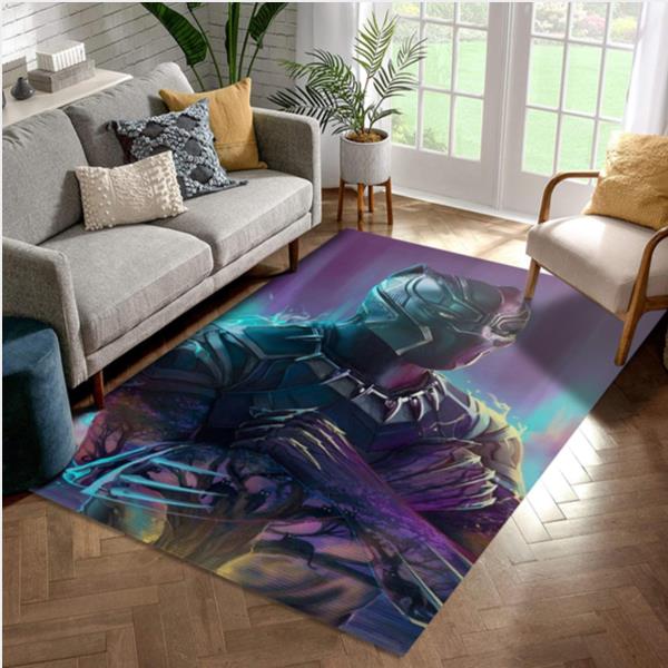 Black Panther Ver1 Movie Area Rug Living Room Rug   Carpet Floor Decor
