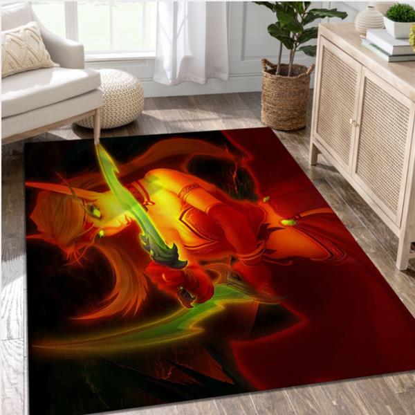 Blood Elf Rogue Gaming Area Rug Bedroom Rug