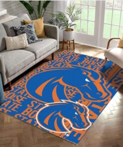 Boise State Broncos Area Floor Home Decor Area Rug Rugs For Living Room