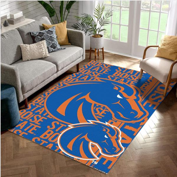 Boise State Broncos Area Floor Home Decor Area Rug Rugs For Living Room