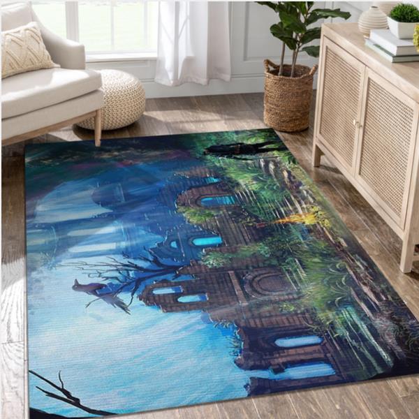 Bonfire Gaming Area Rug Living Room Rug