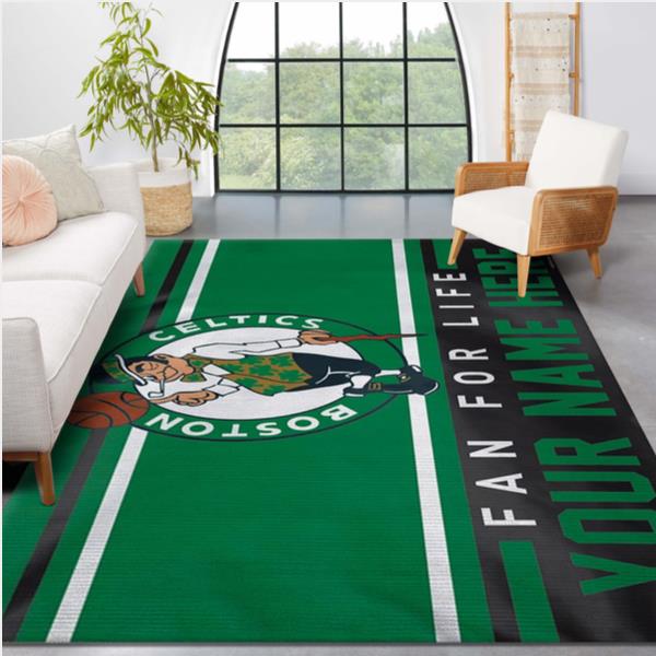 Boston Celtics NBA Team Logos Area Rug Living Room Rug