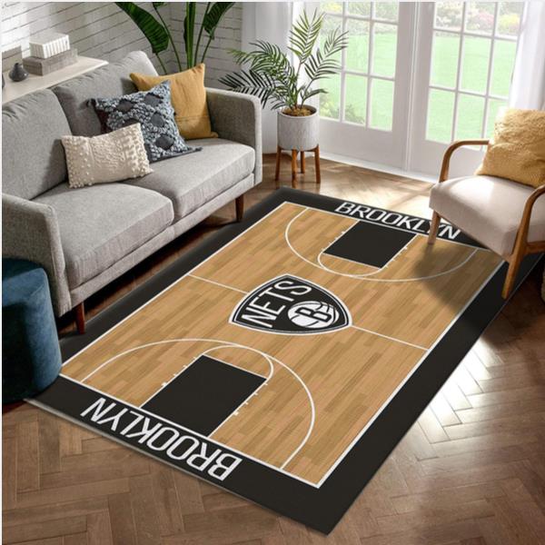 Brooklyn Nets Nba Area Rug - Living Room Carpet Christmas Gift Floor Decor The Us Decor