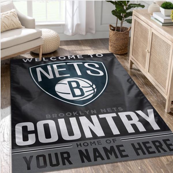 Brooklyn Nets Personalized Nba Area Rug Carpet Living Room Rug