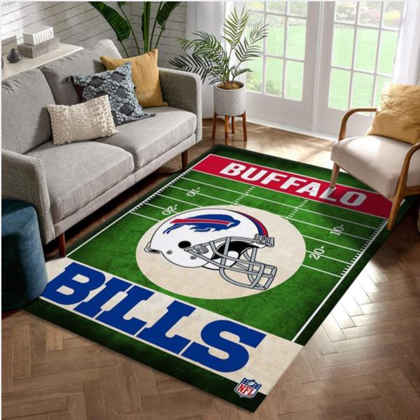 Buffalo Bills End Zone Nfl Area Rug Living Room Rug Home Us Decor